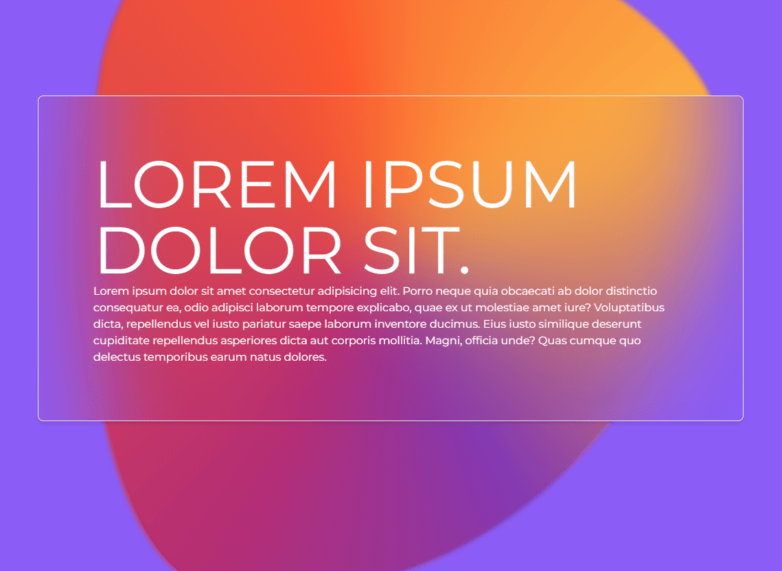 Window effect header