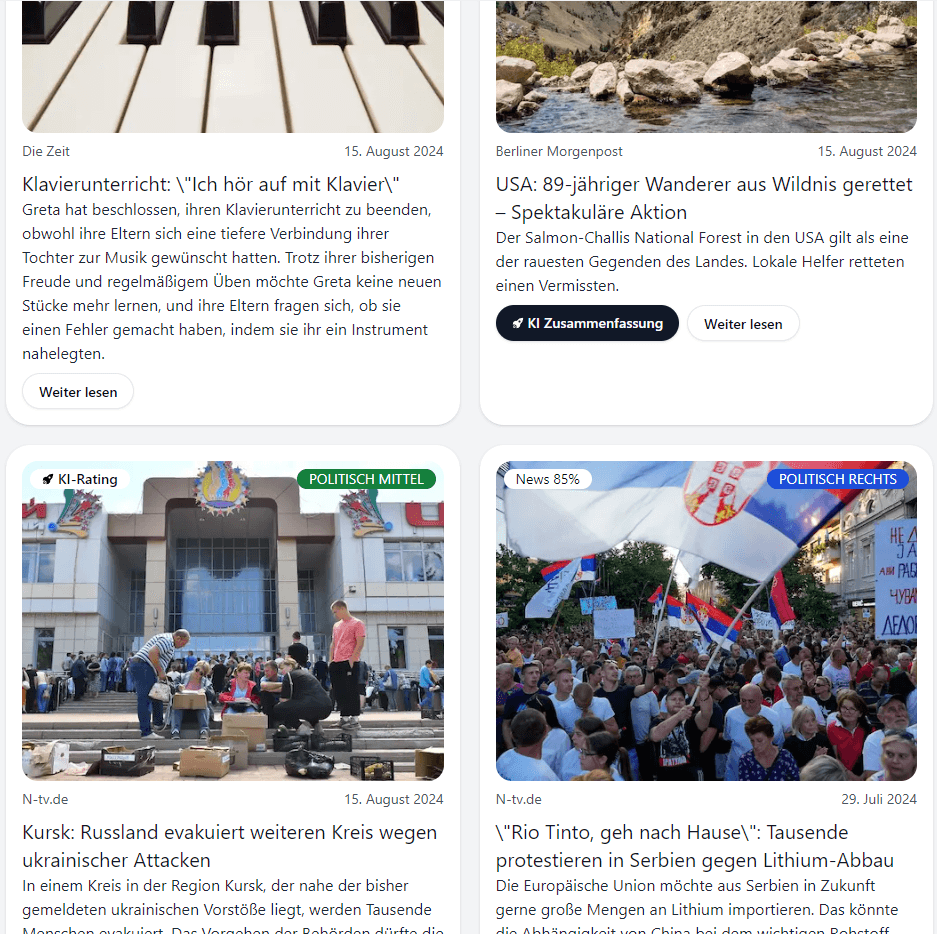 Unbiased News - Bachelor Projekt